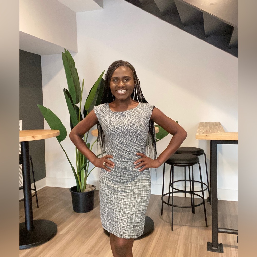 Gray Work Dress